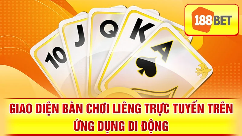 Giao diện bàn chơi Liêng trực tuyến trên ứng dụng di động.